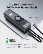 Batterie externe solaire 170W Kodak – Recharge ordinateur portable USB-C – Image 4