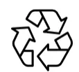 Panneau représentant le symbole du recyclage.