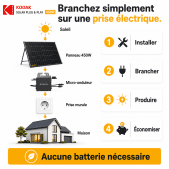Kit solaire 450W plug & play avec micro-onduleur – Kodak – Image 3